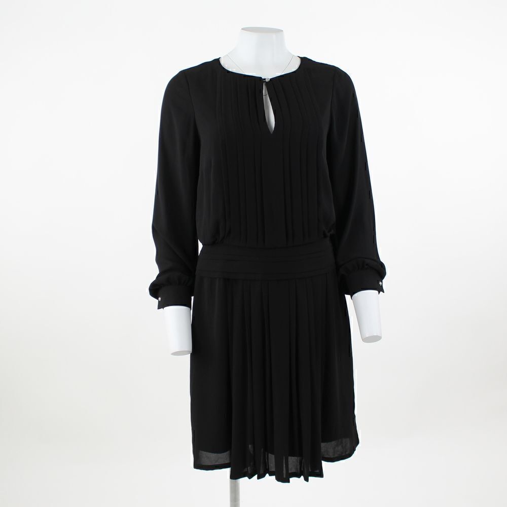 French Connection Pleaded Black Dress
